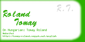 roland tomay business card
